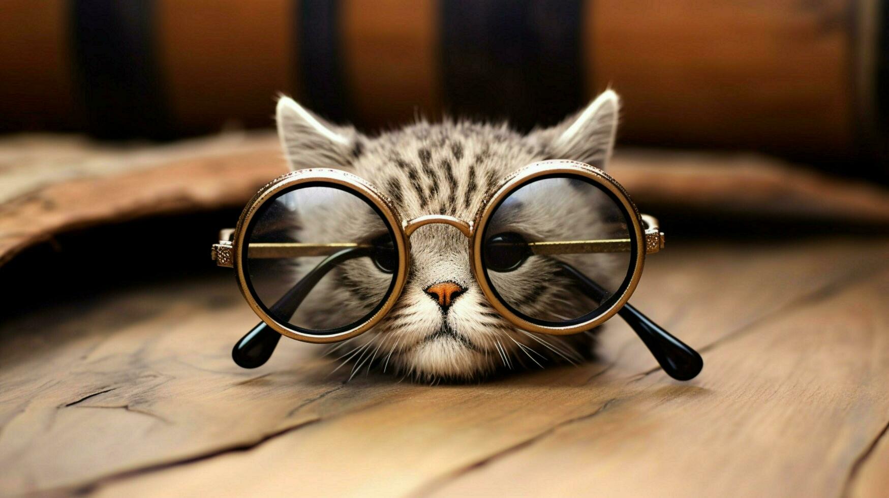 cat cute stylish glasses photo