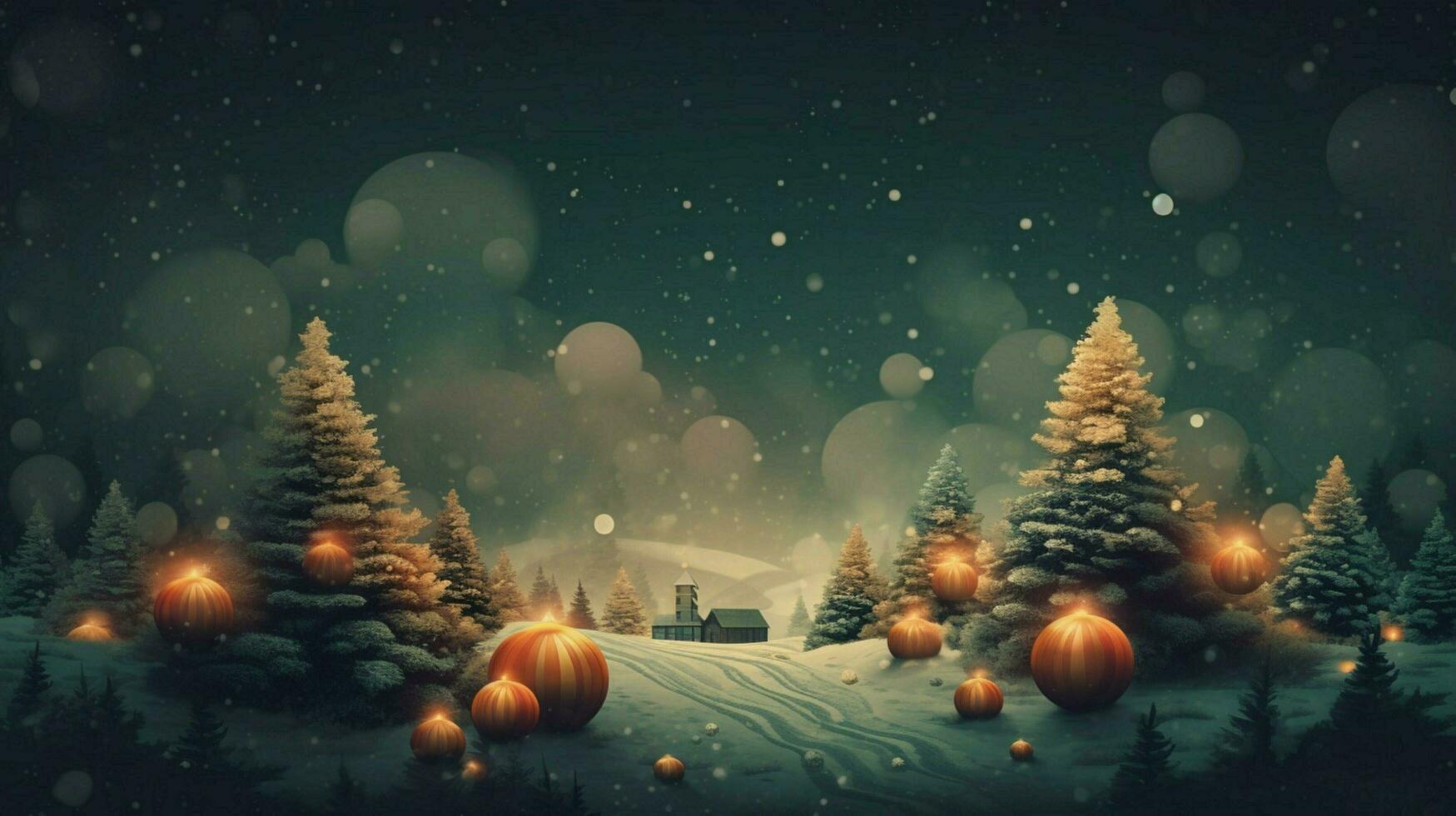 christmas dark background illustration ai generative photo