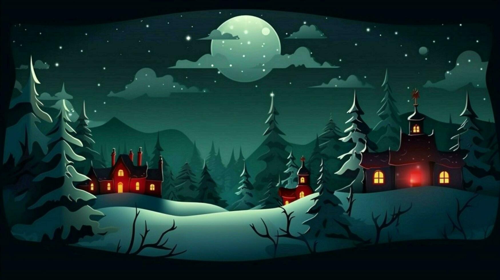 christmas dark background illustration ai generative photo