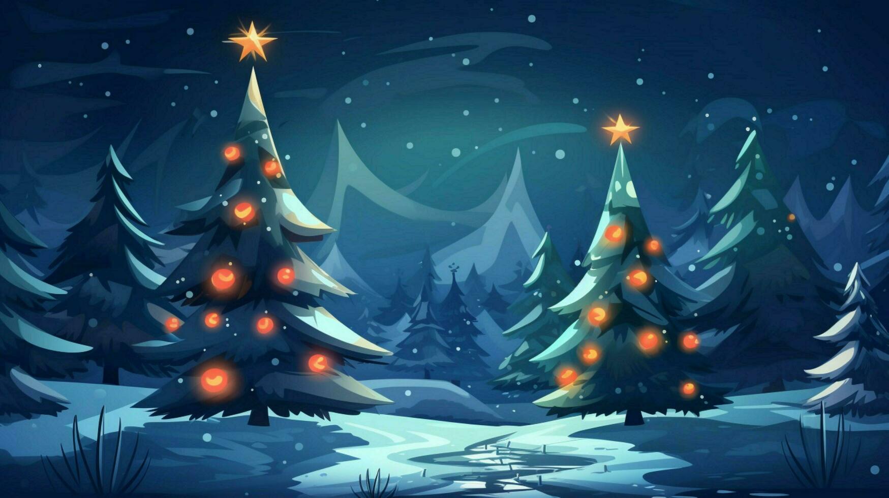 christmas dark background illustration ai generative photo