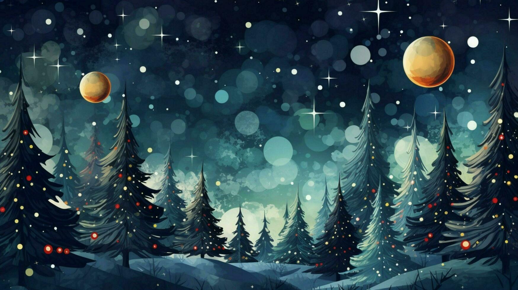 christmas dark background illustration ai generative photo