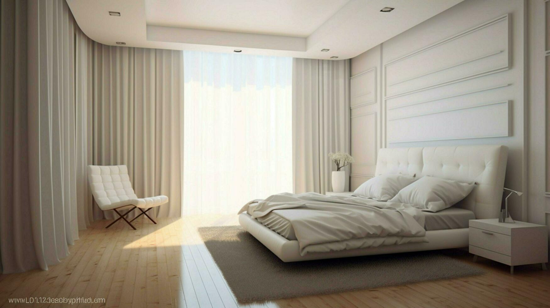 clean blank bed room photo