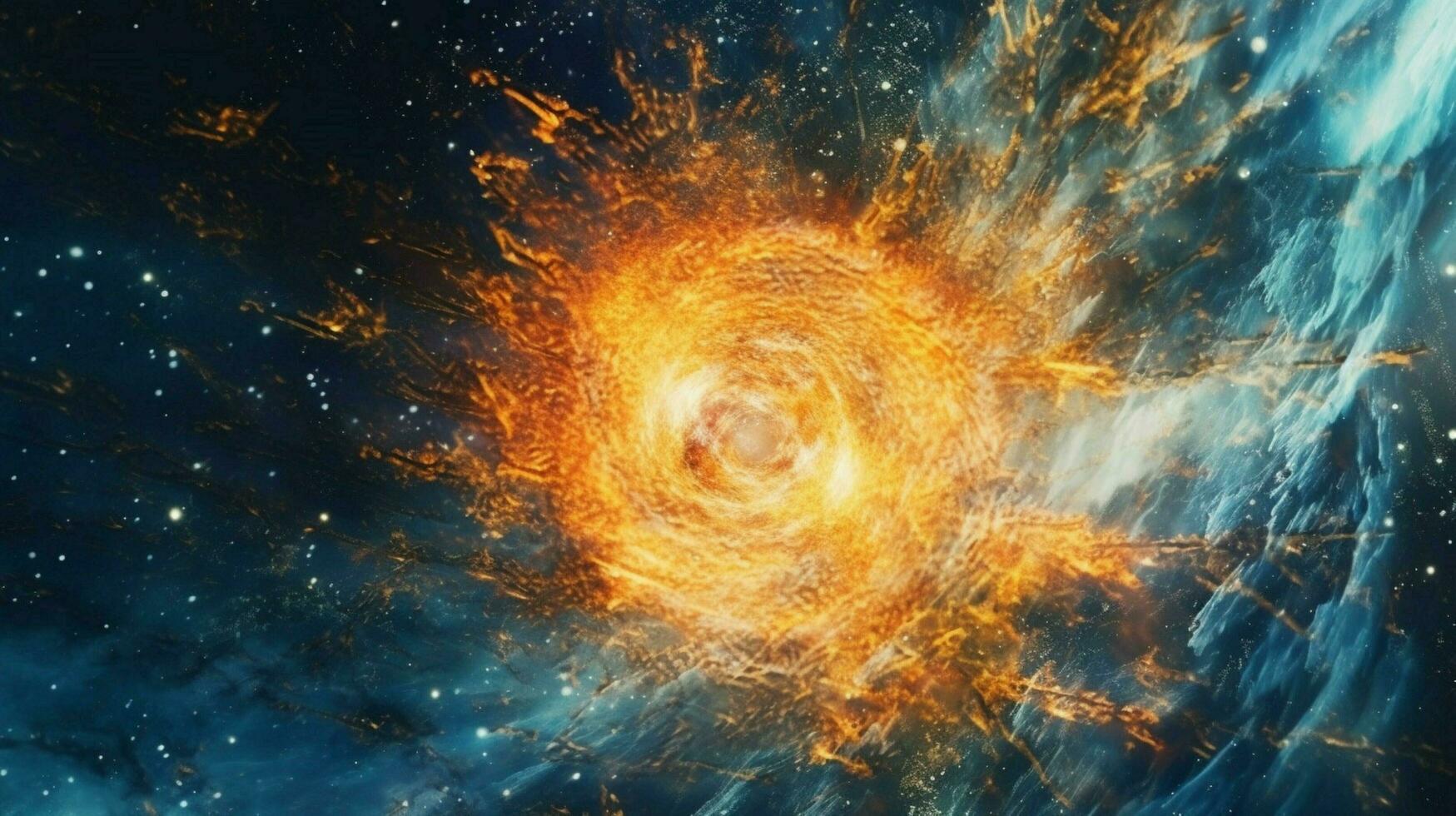 closeup of star being born with gas and dust swirling photo