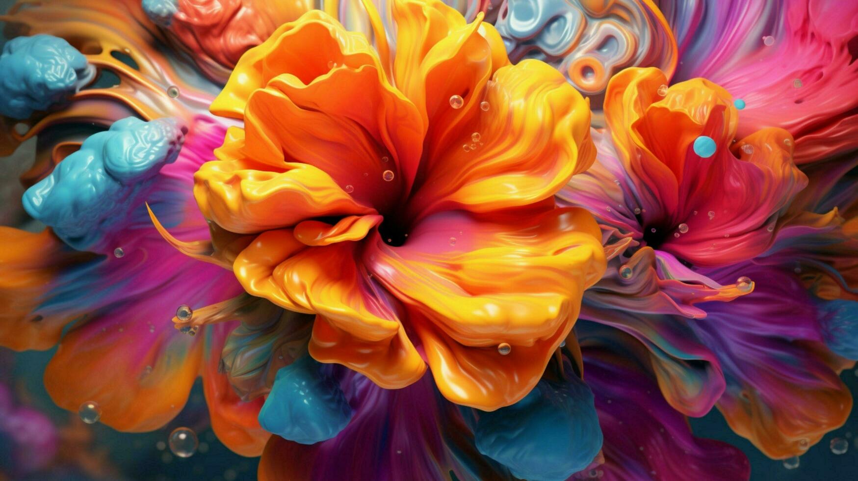 closeup of vibrant color palette with gradients photo