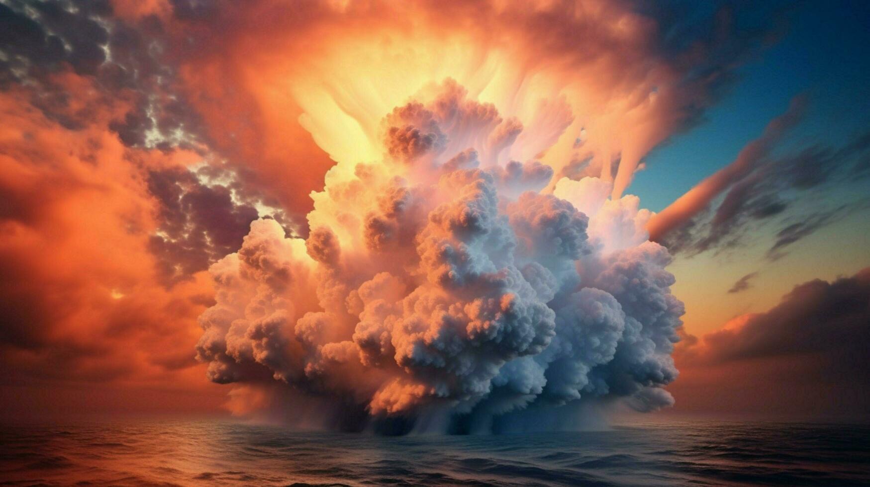 cloud sunset explosion photo