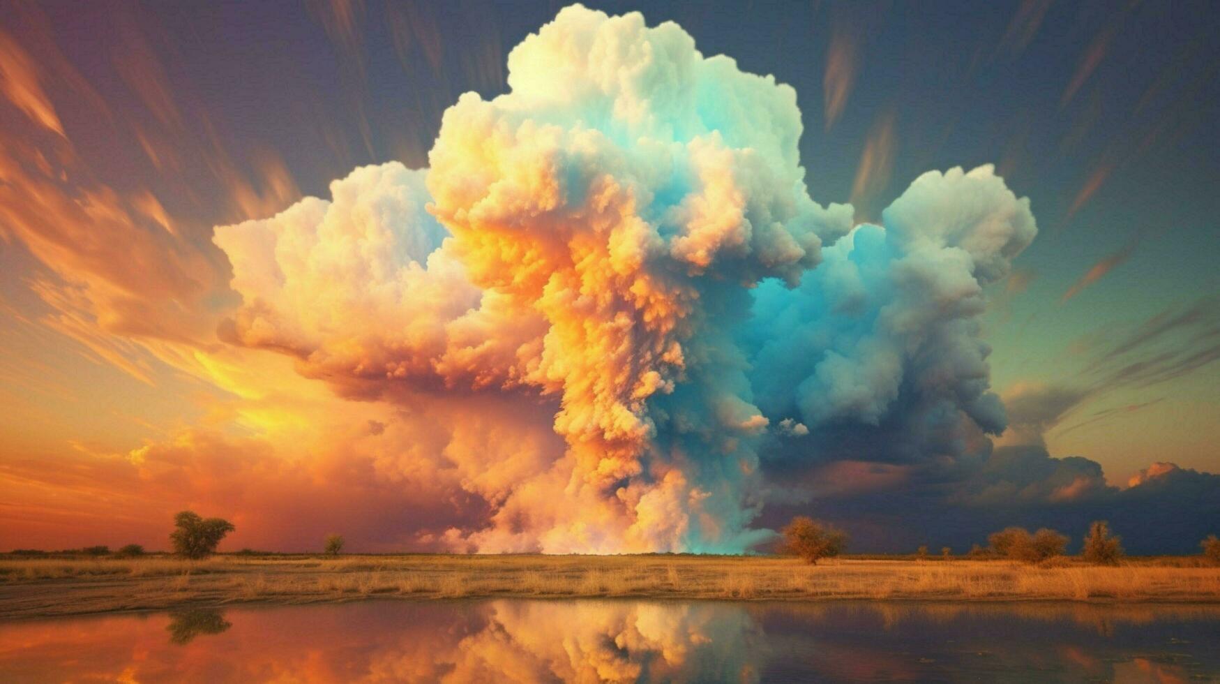 cloud sunset explosion photo