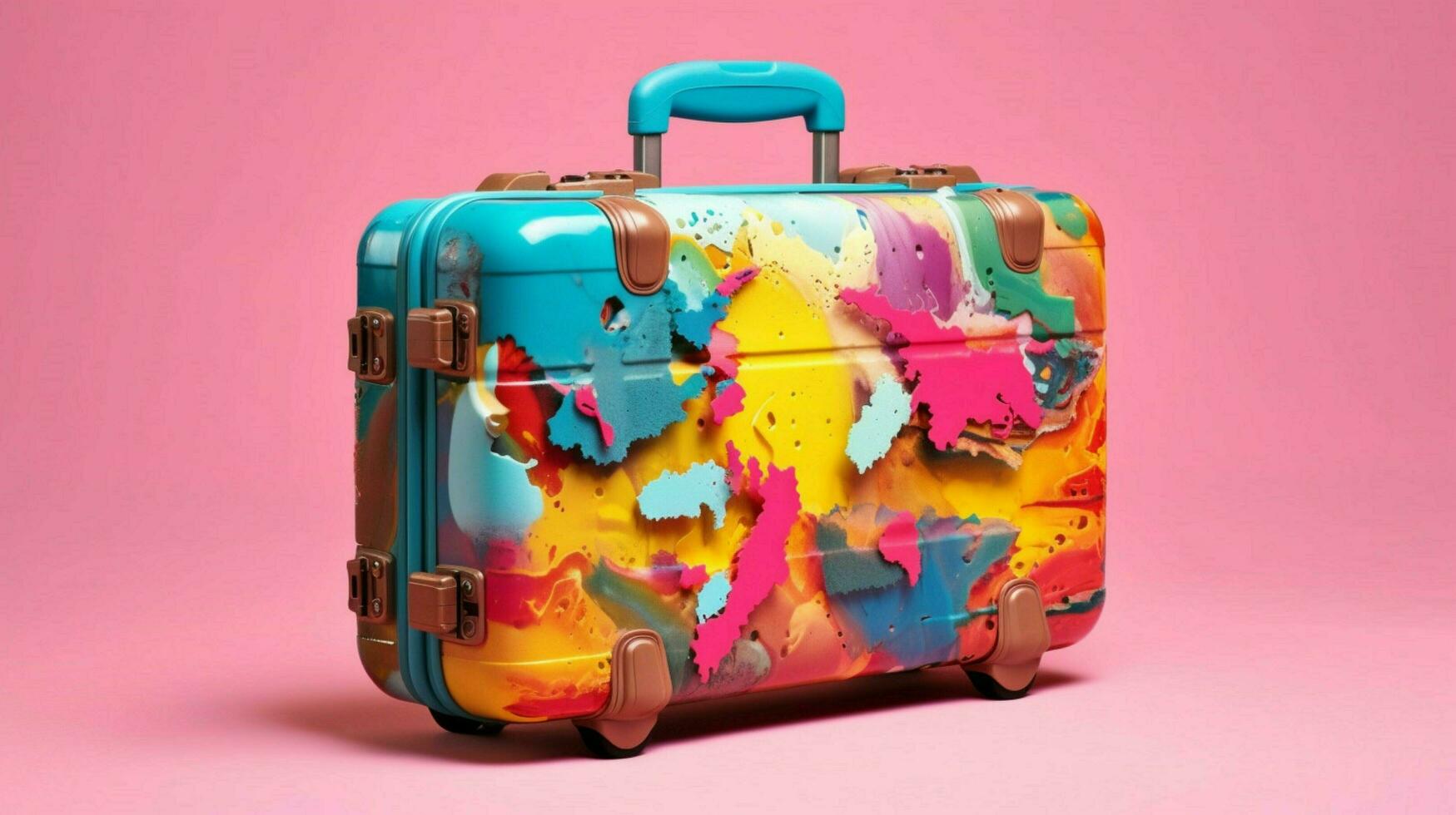 colorful travel suitcase photo