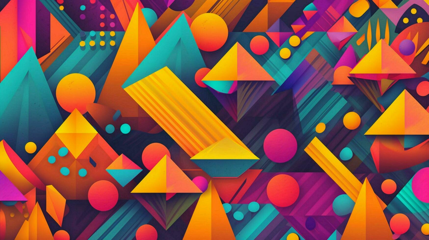 colorful and geometric pattern in vibrant colors photo
