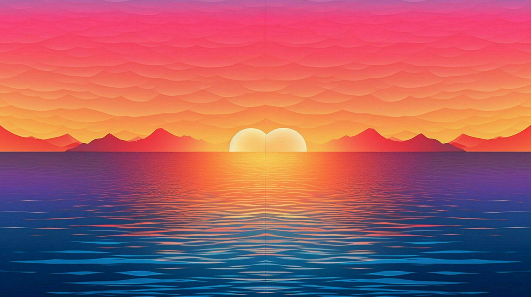 colorfully gradient sunset over the ocean photo