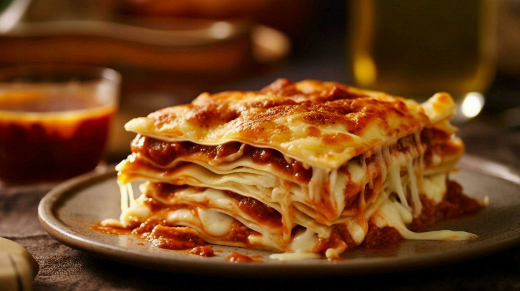delicious lasagne baking photo