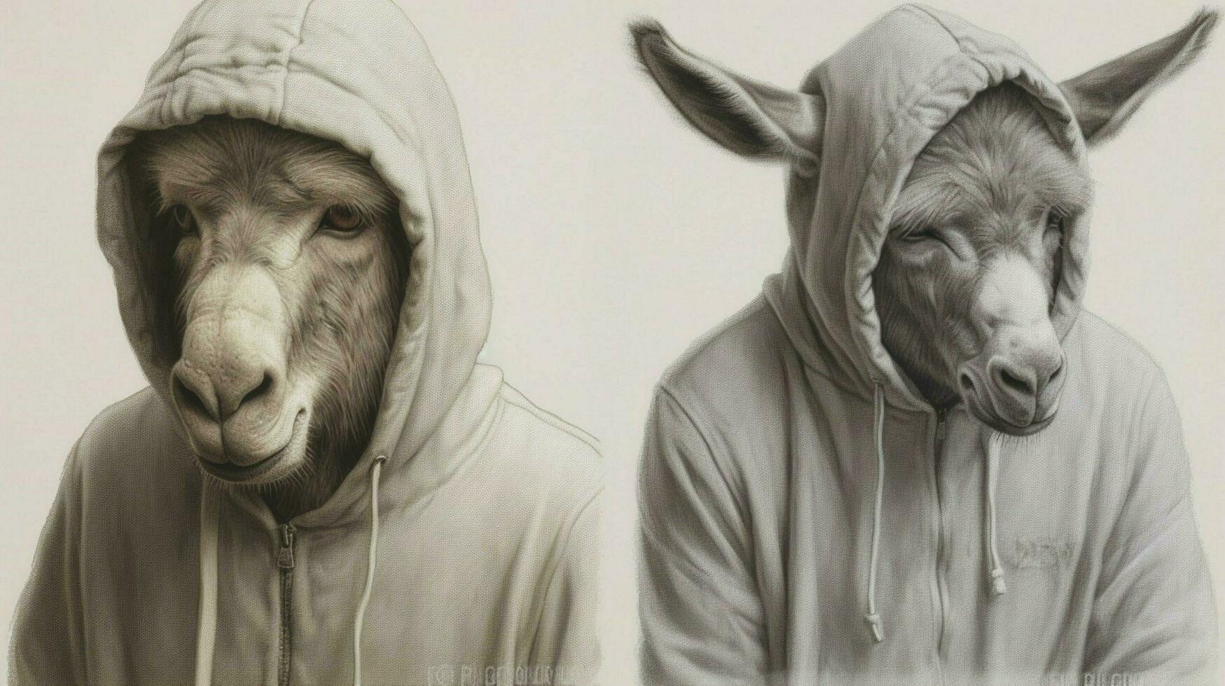 donkey with a hoodie and a hoodie photo