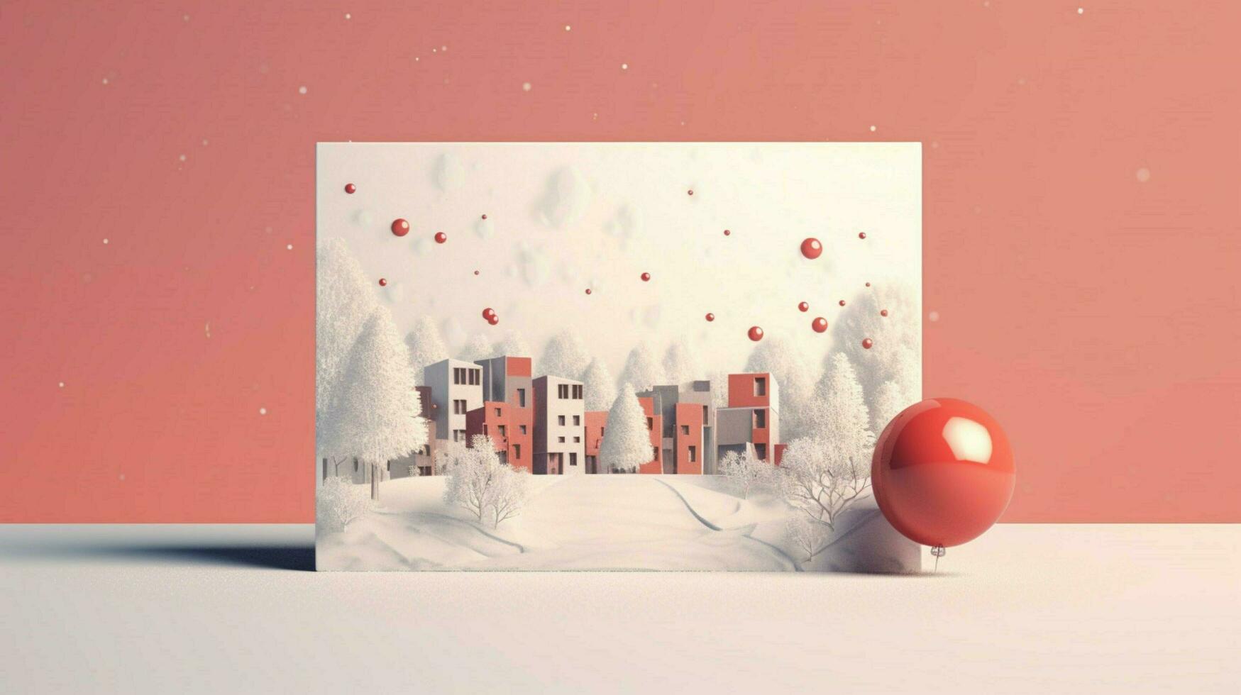 empty christmas card mockup illustration photo