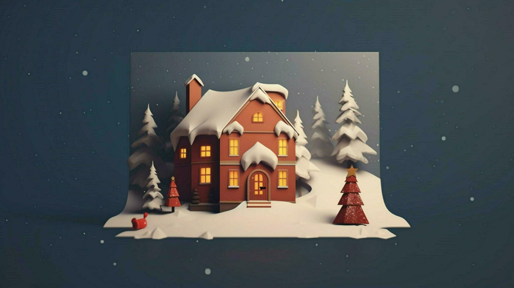 empty christmas card mockup illustration photo