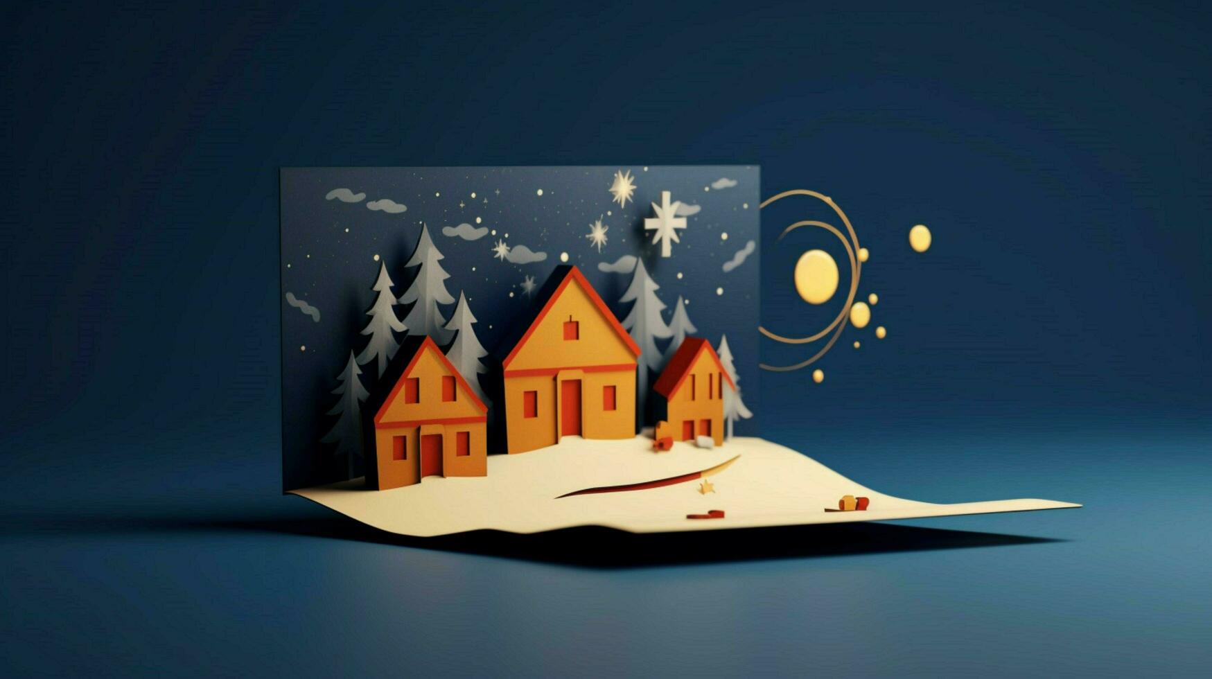 empty christmas card mockup illustration photo