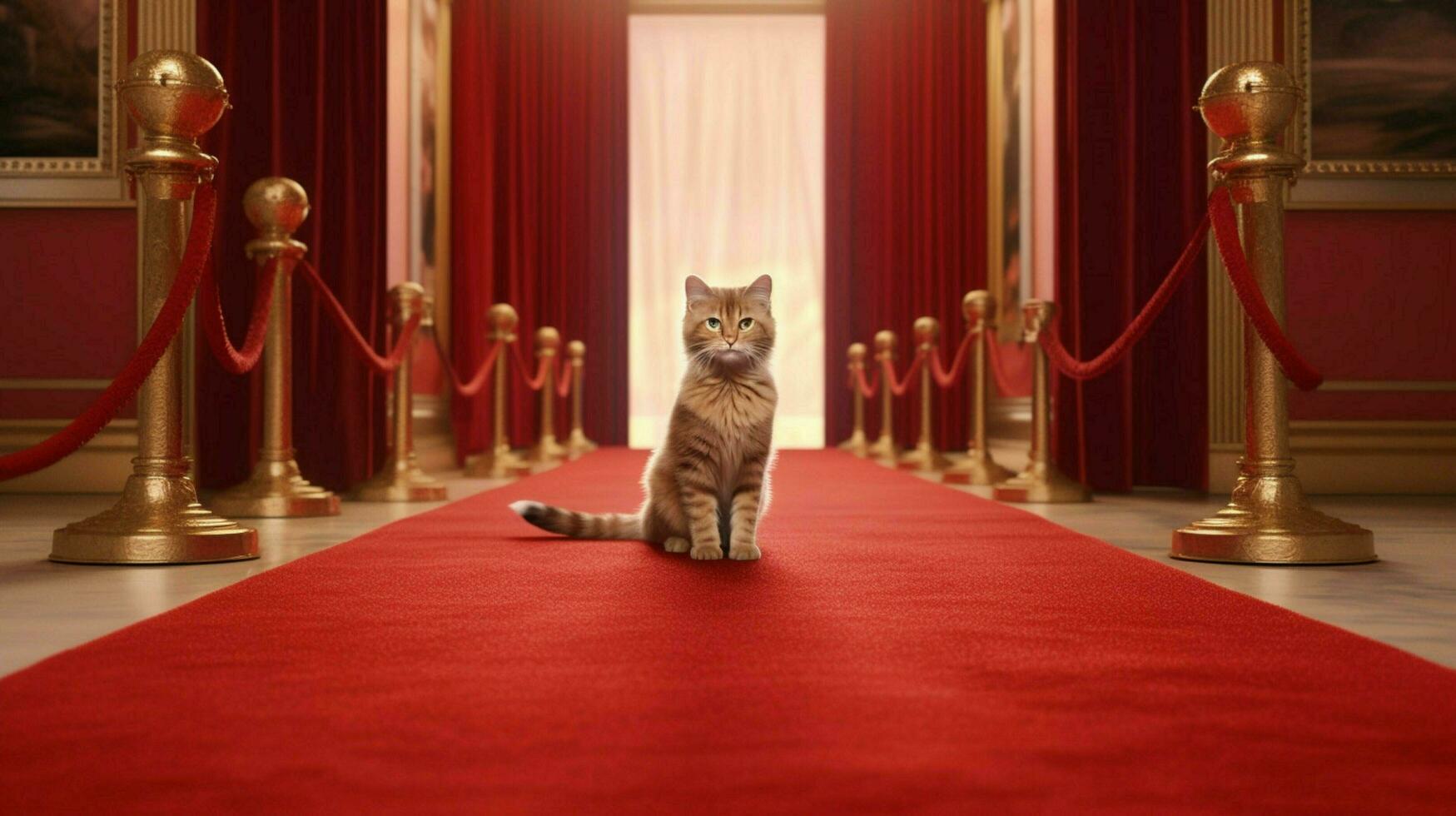 red carpet for famous cat photo