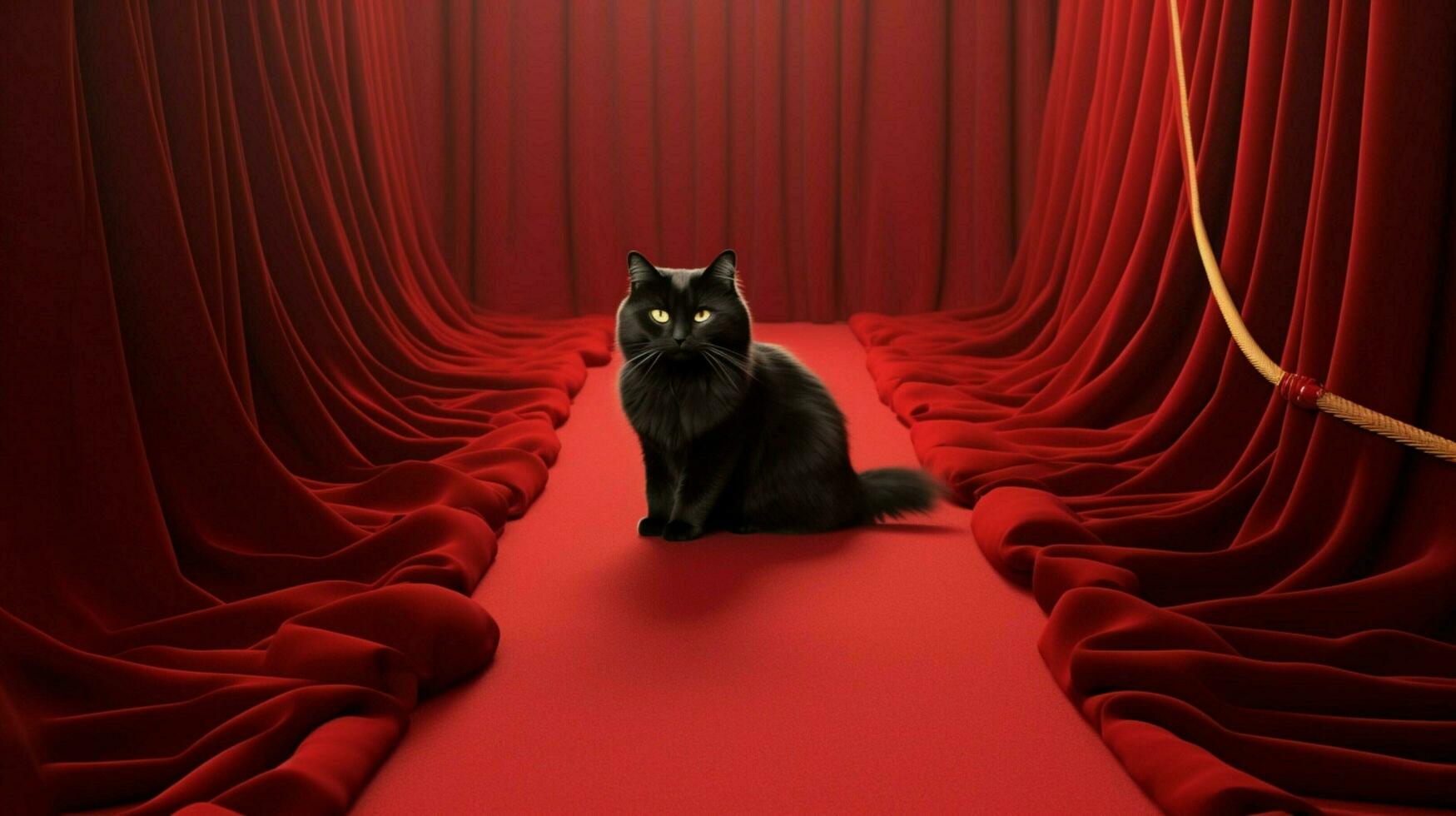 red carpet for famous cat photo