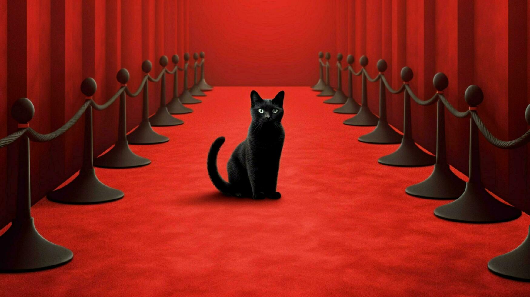 red carpet for famous cat photo