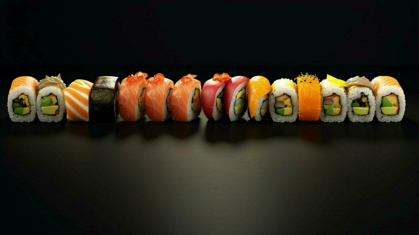 sushi rolls food photo