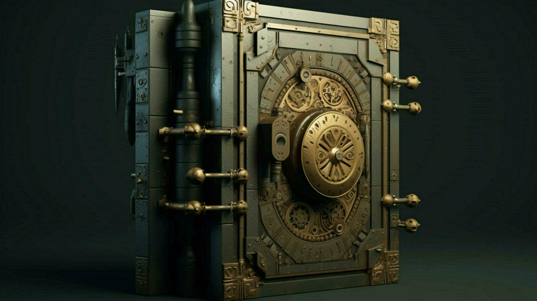 thief bank safe door photo