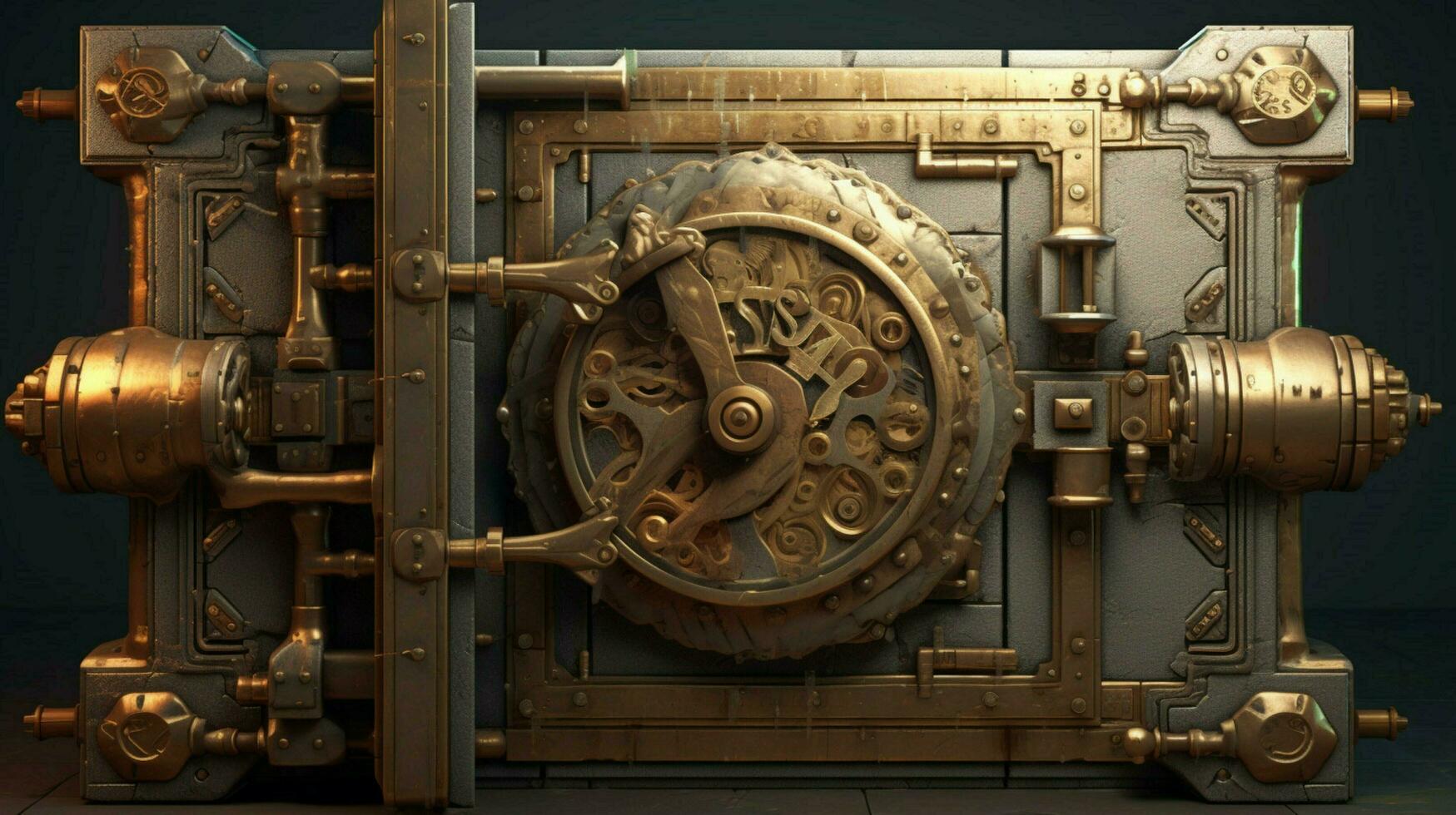 thief bank safe door photo