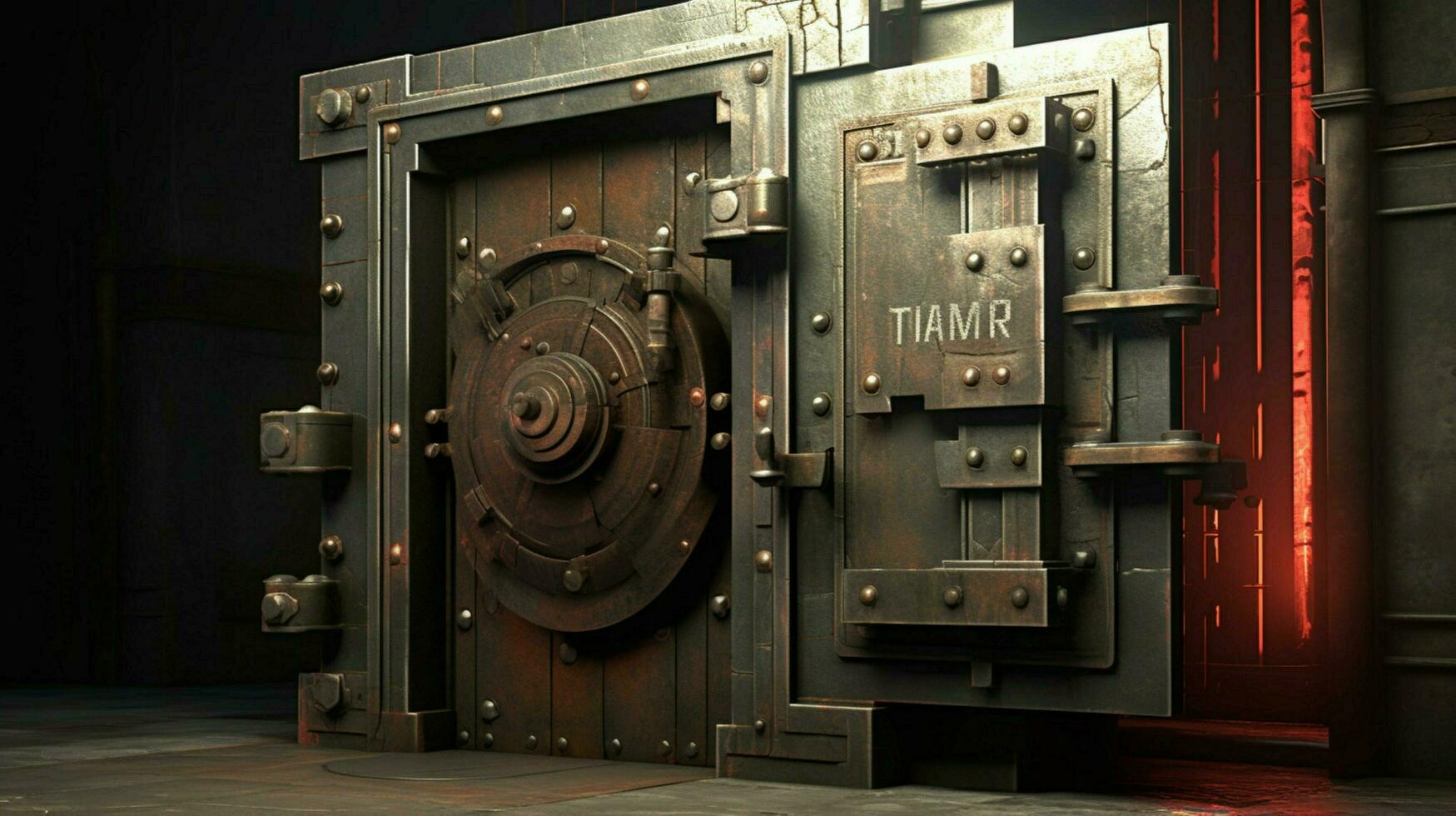 thief bank safe door photo