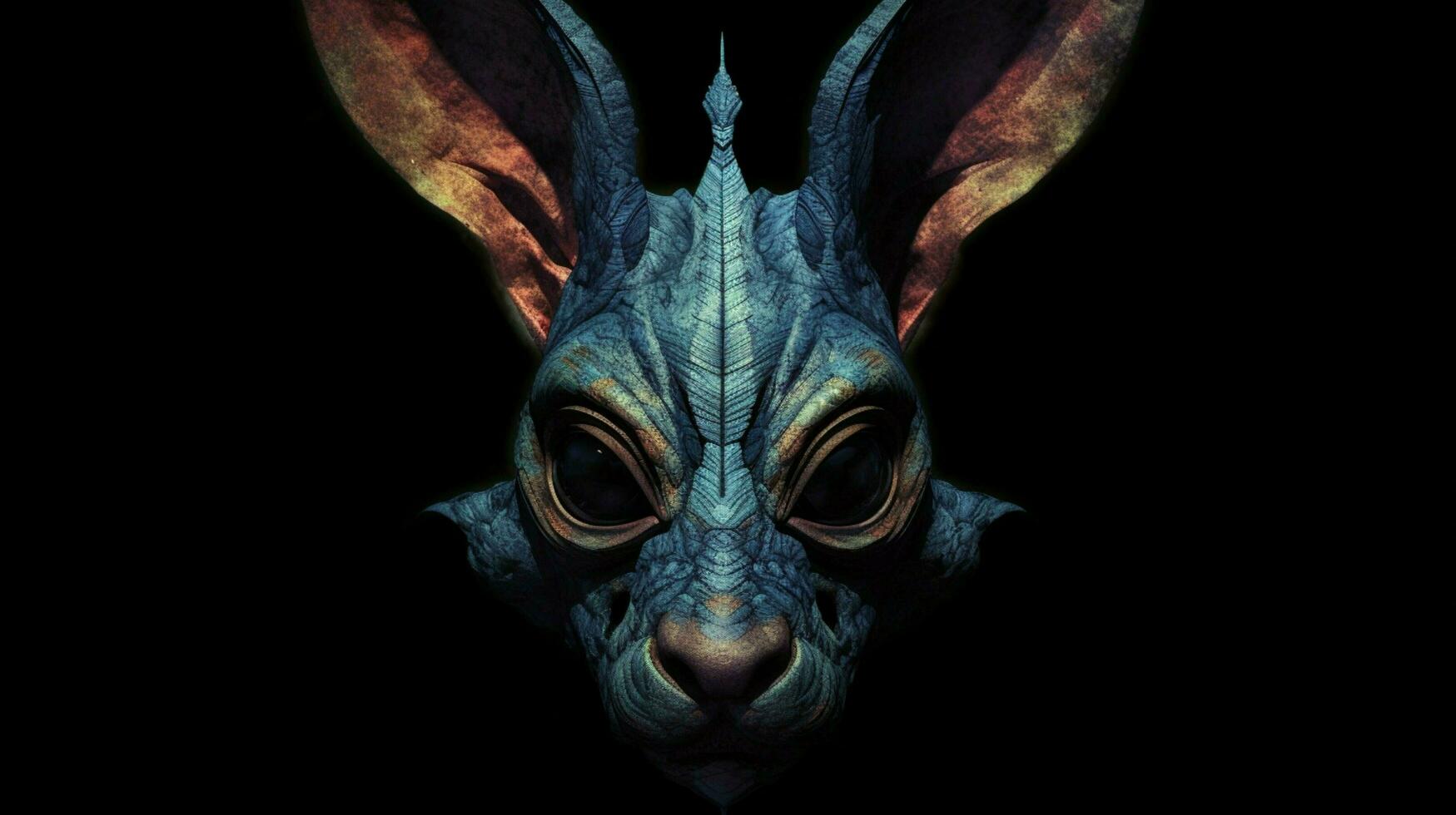 trippy animal with its body and face twisted photo