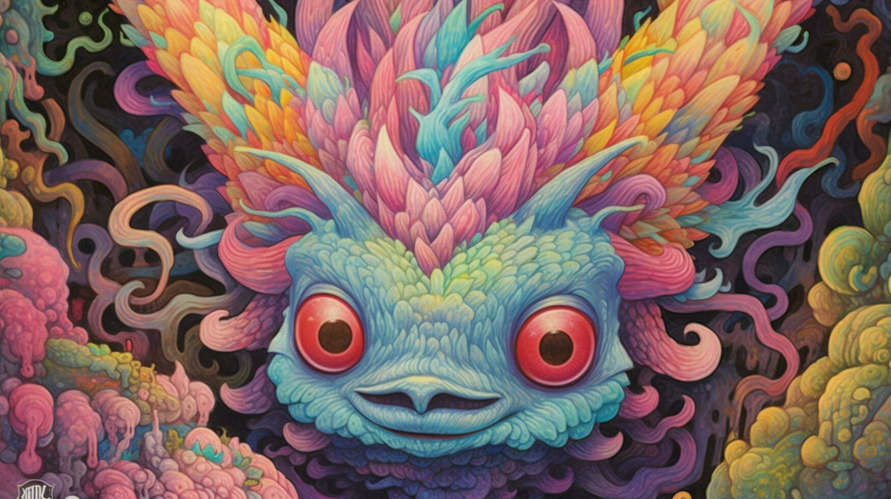 trippy creature with its pastel colors and psyche photo