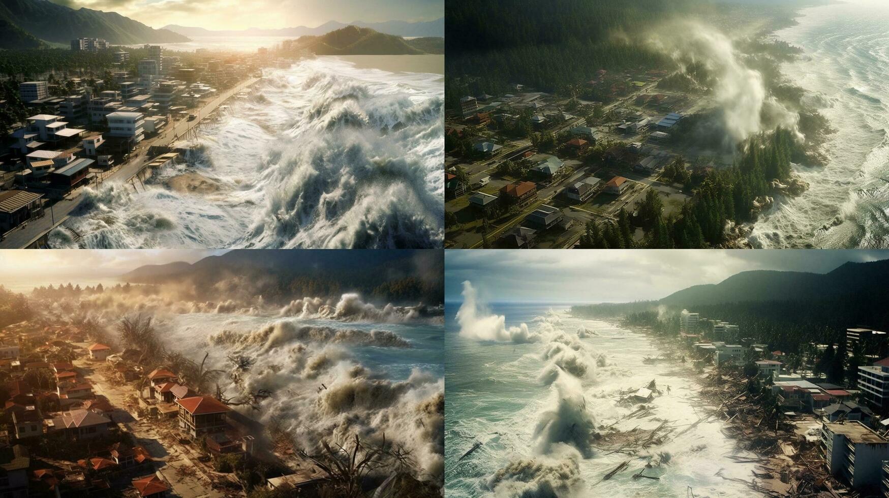 tsunami retrocediendo revelador el impactante dañar foto