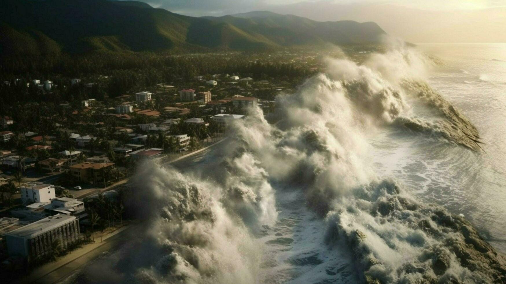 tsunami receding revealing the shocking damage photo