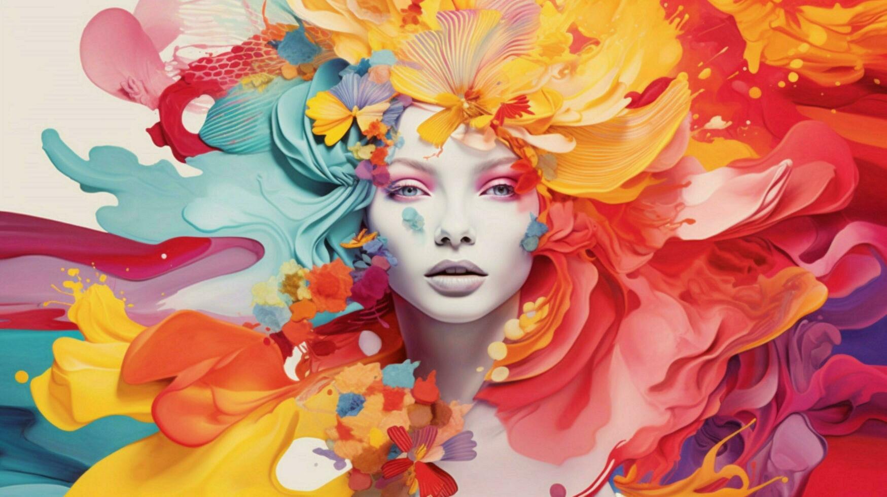 vibrant color palette with bold and bright colors photo