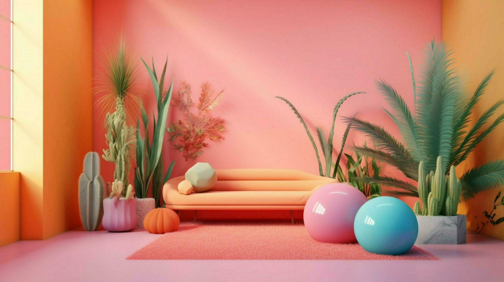 vibrant color palette with pastel accents and gra photo