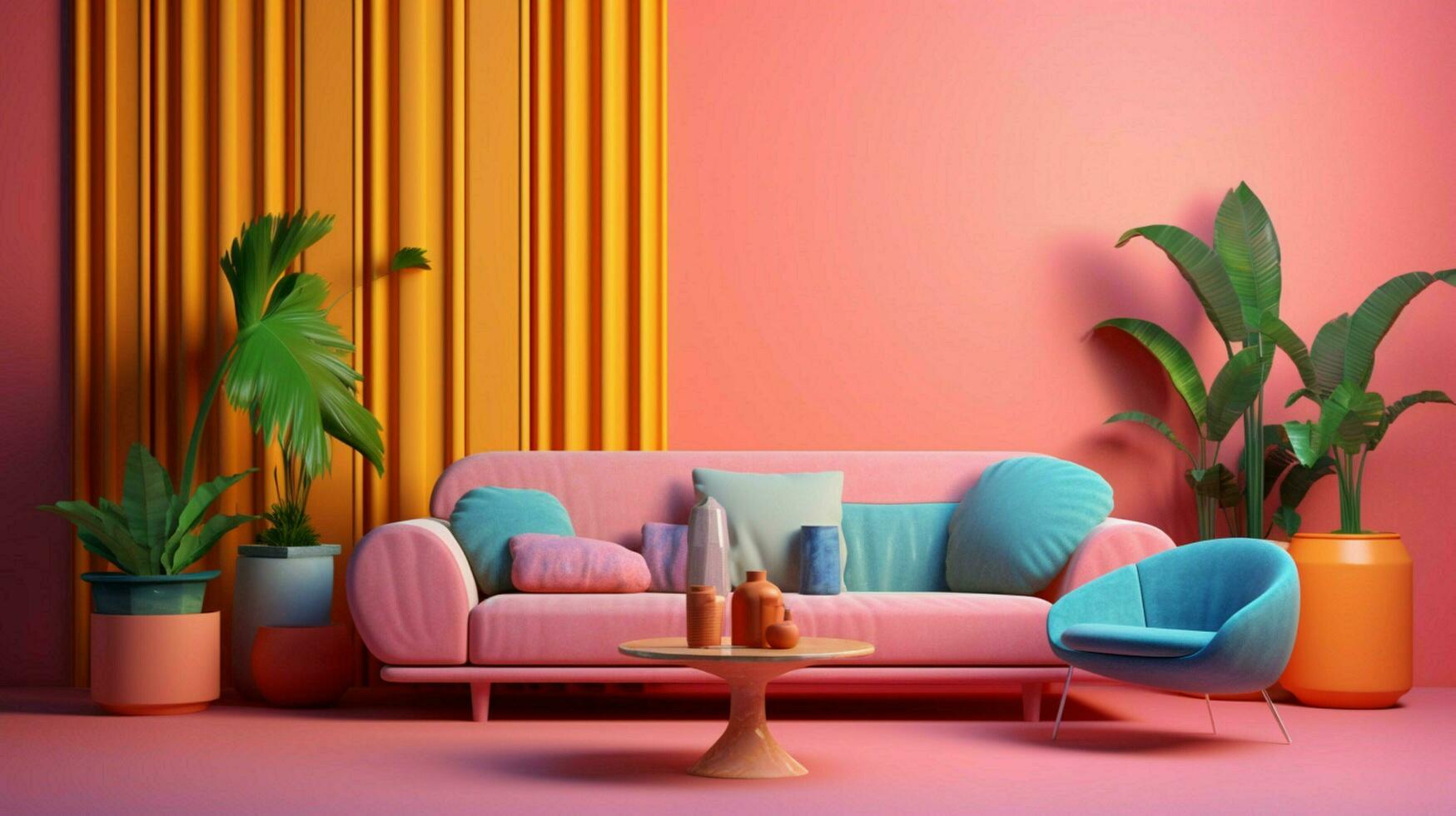 vibrant color palette with pastel and neon shades photo