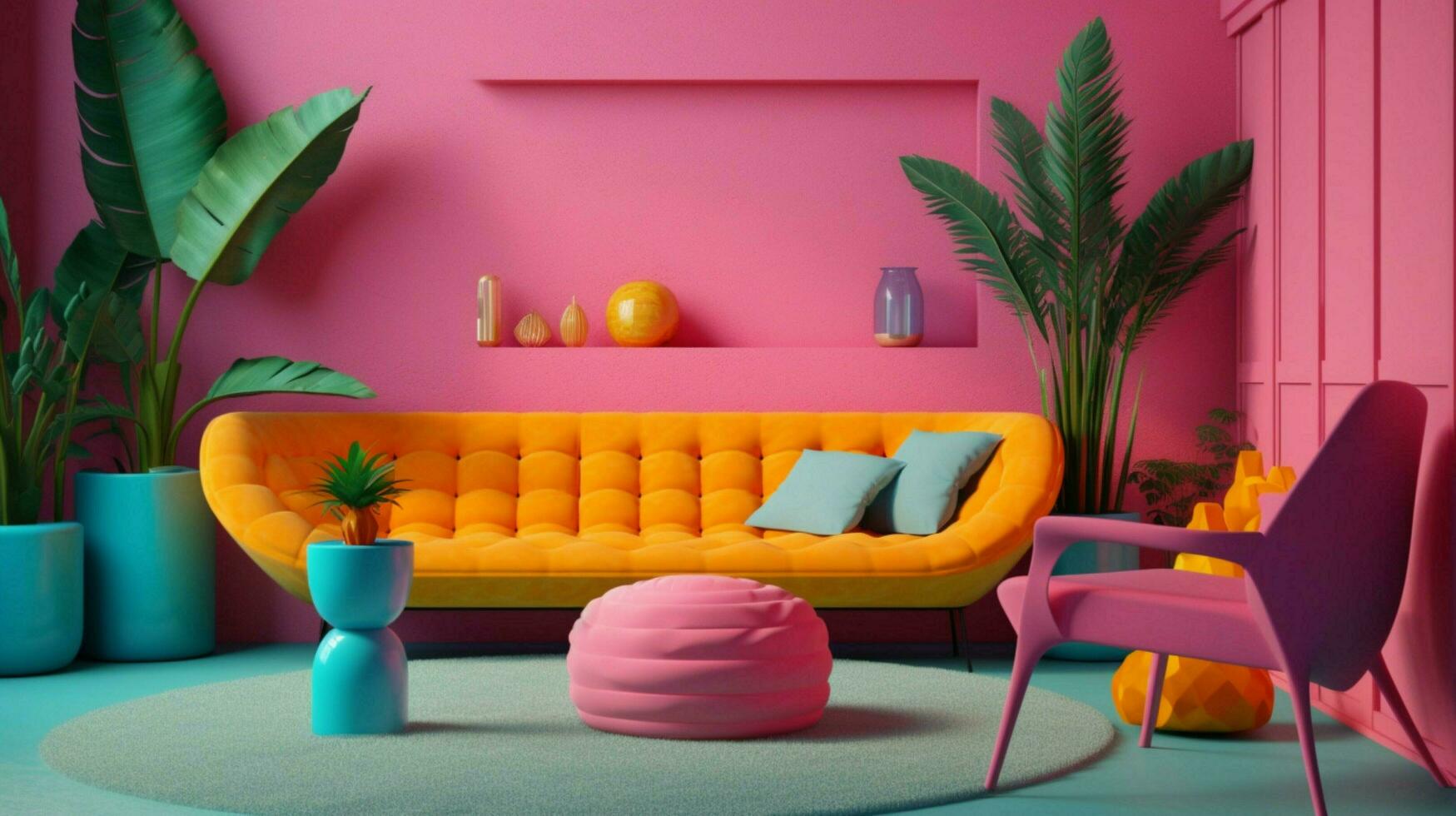 vibrant color palette with pastel and neon shades photo
