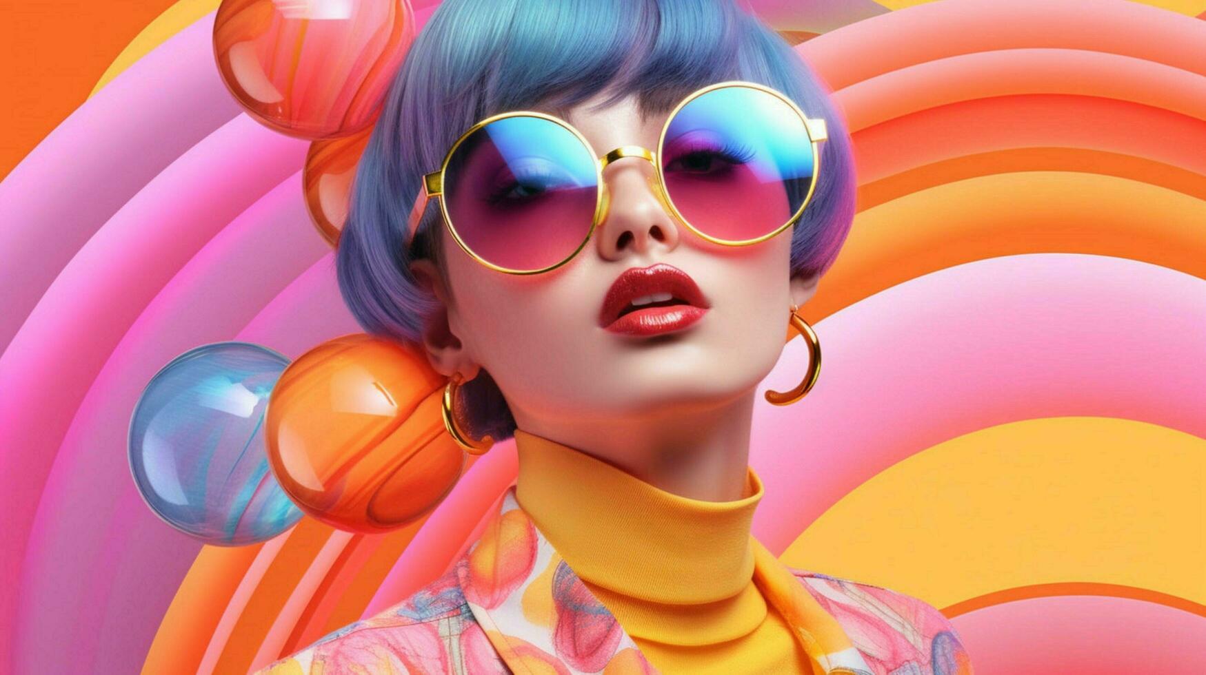 vibrant color palette with pastel gradients and p photo