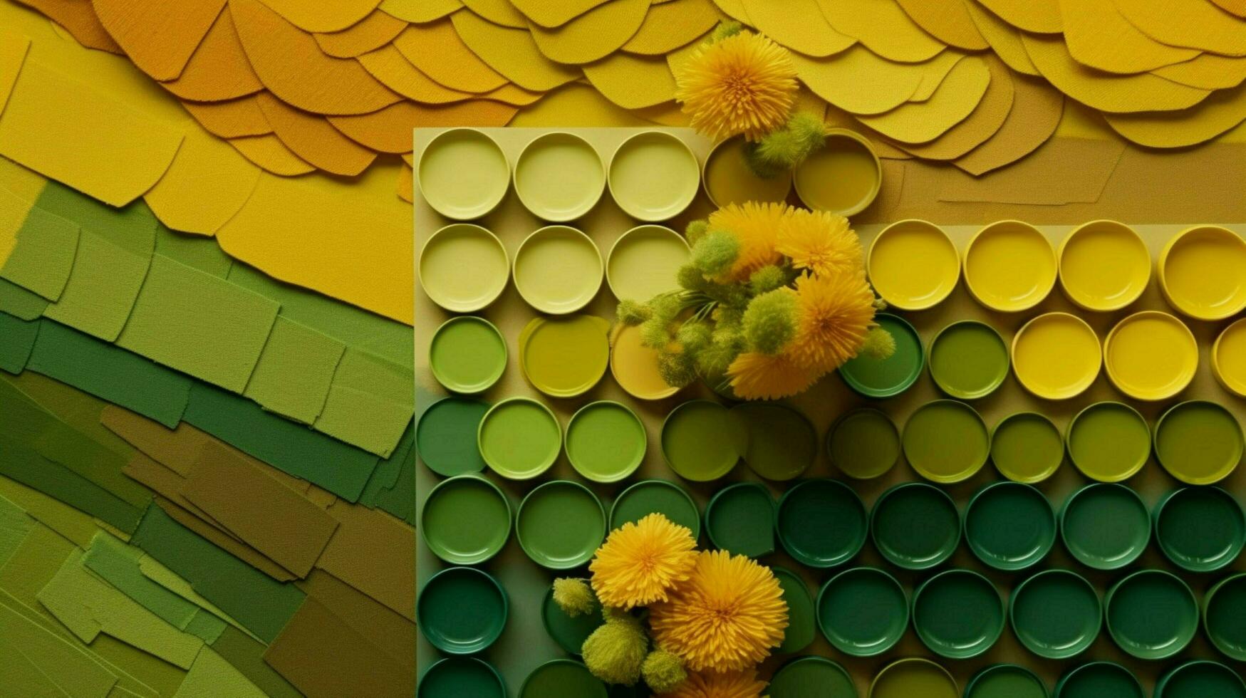 vibrant green and yellow palette with graduated s photo