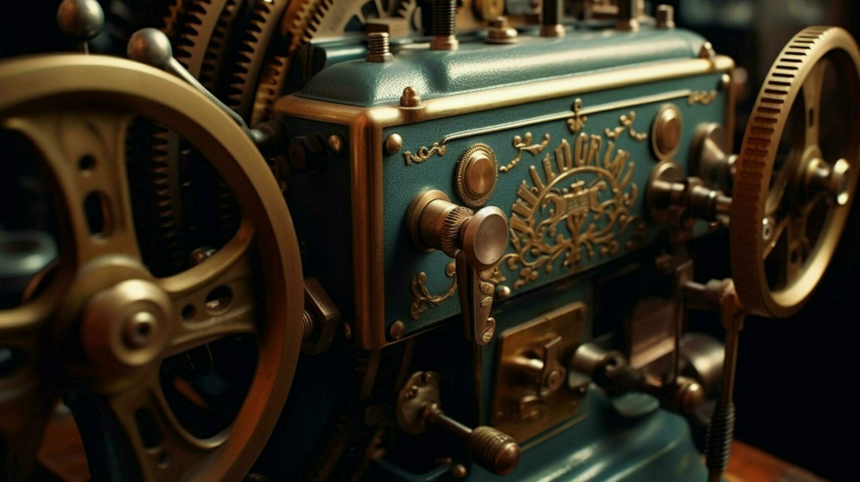 vintage machine closeup photo