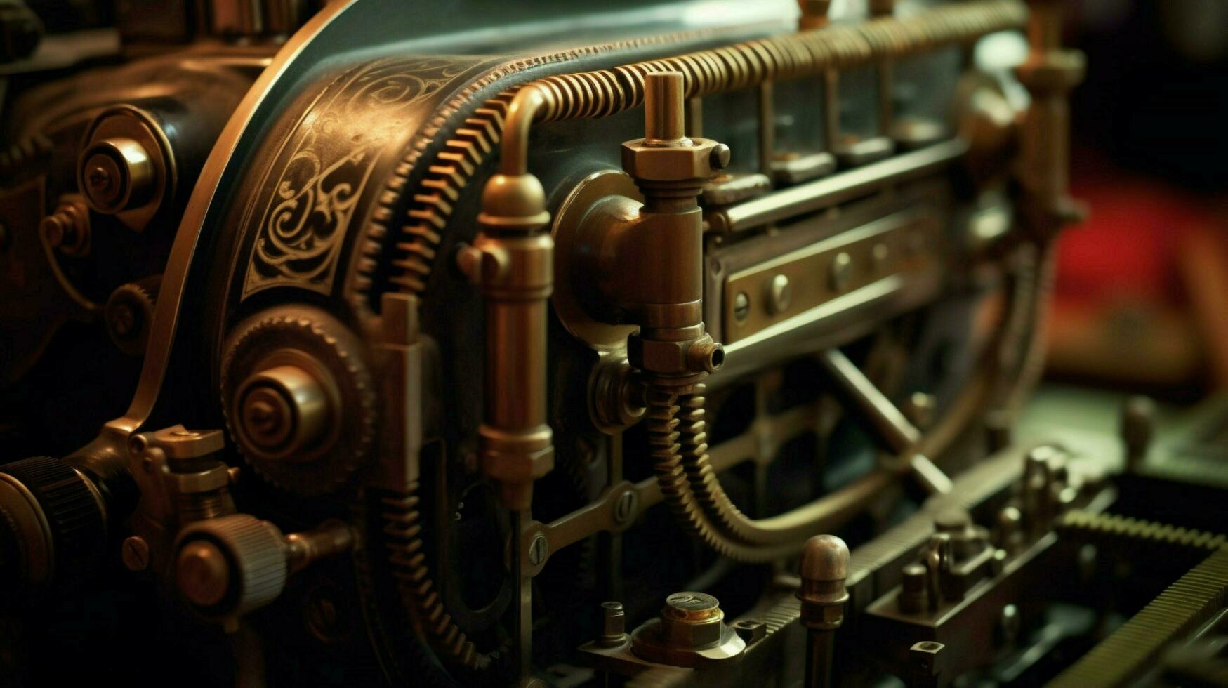 vintage machine closeup photo