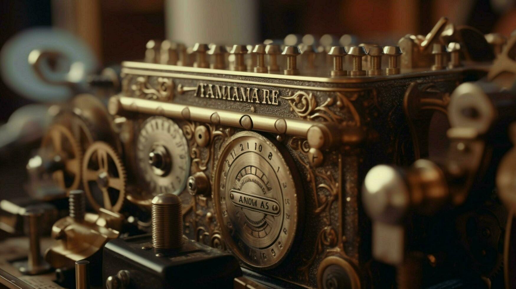 vintage machine closeup photo