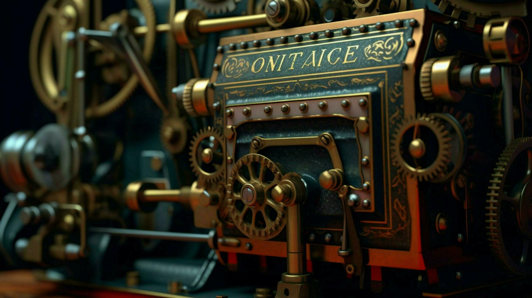 vintage machine closeup photo