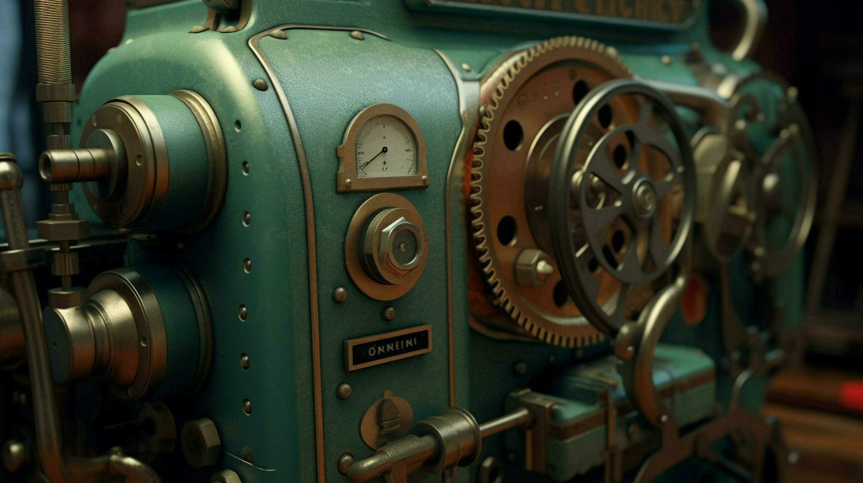 vintage machine closeup photo