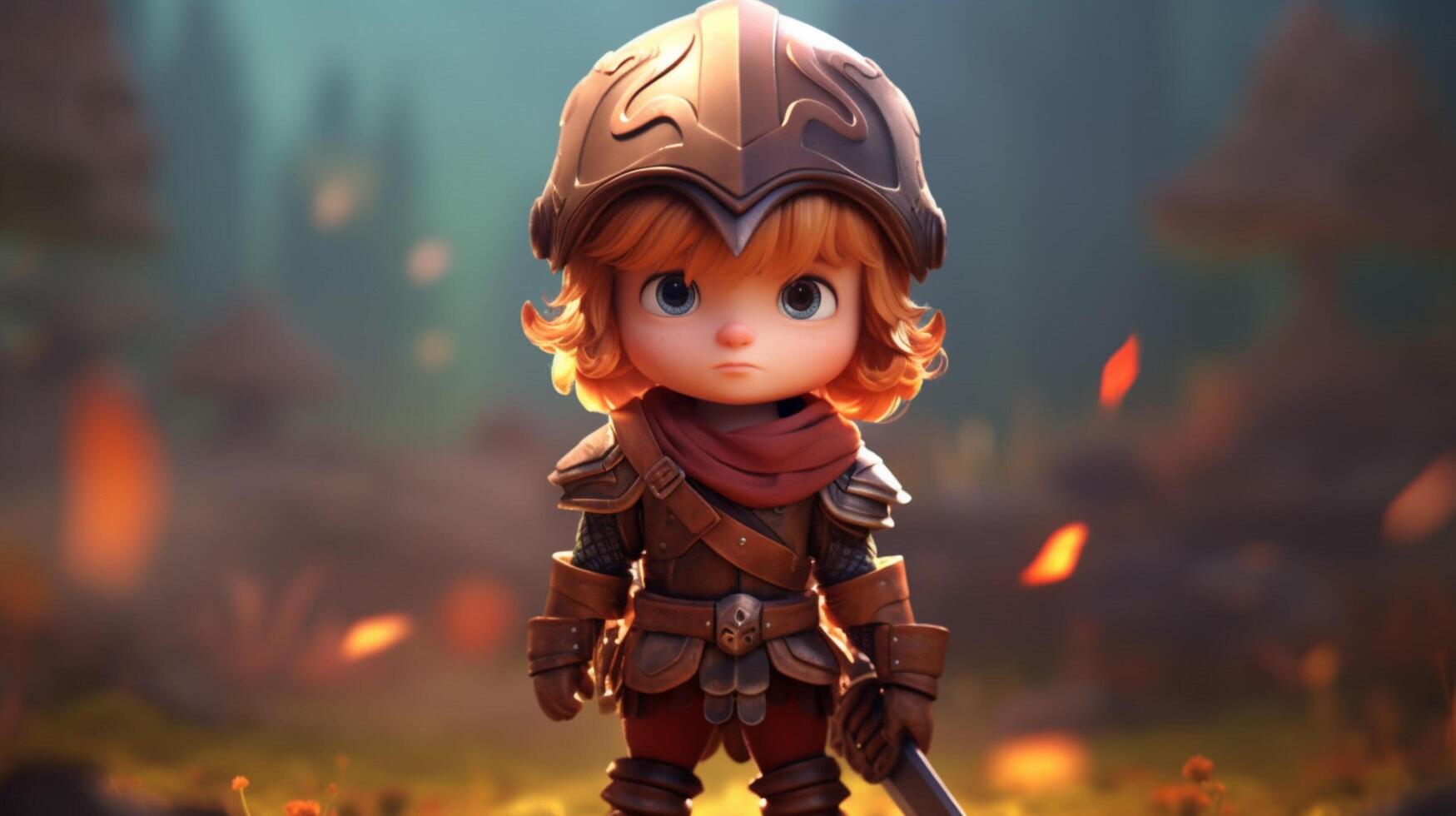 warrior cute man gaming fictional world photo