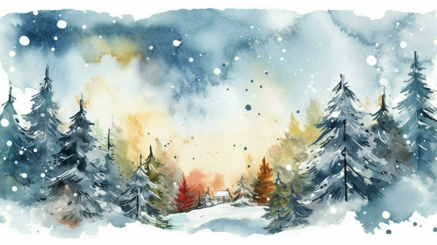 watercolor christmas background illustration ai g photo