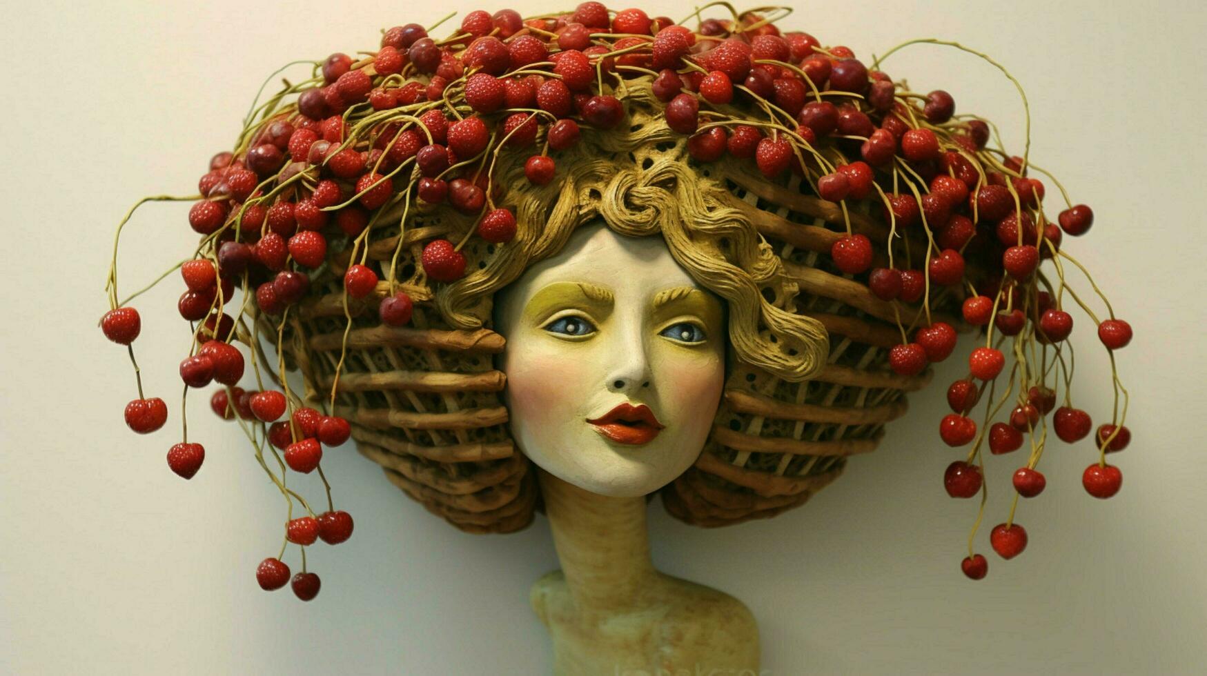 woman berry basket photo