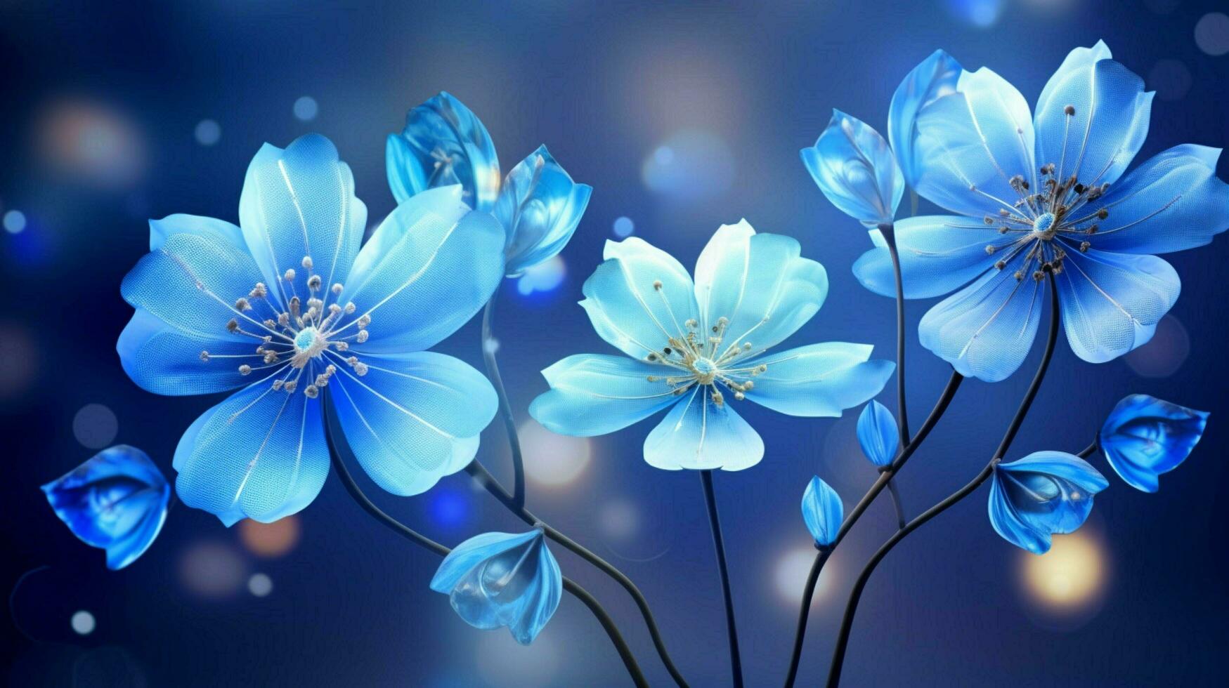 A beautiful blue flowers on a gray background photo