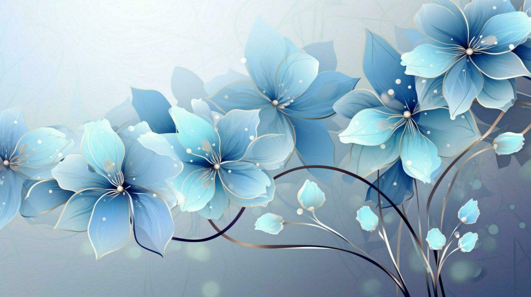 A beautiful blue flowers on a gray background photo