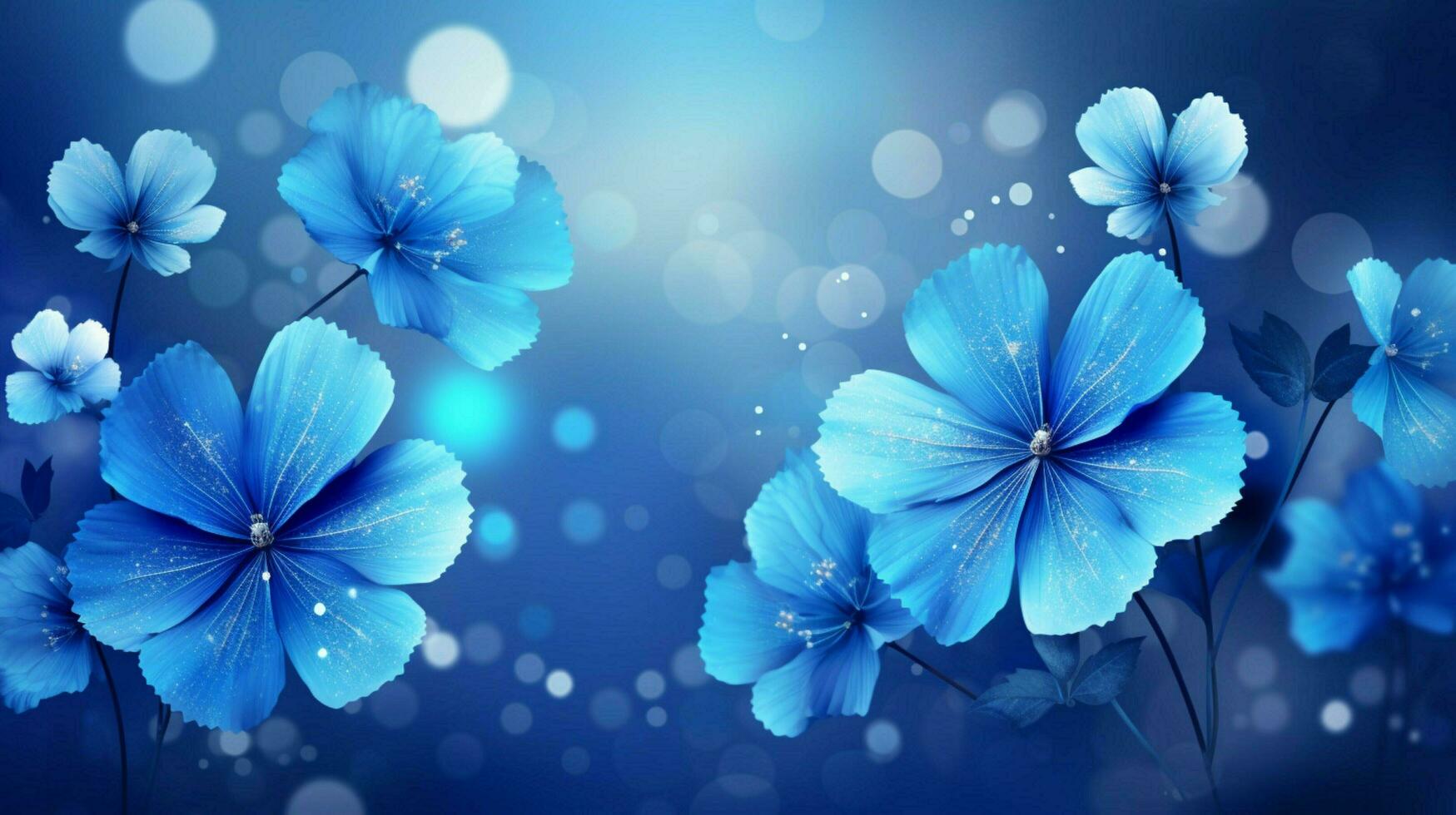 A beautiful blue flowers on a gray background photo