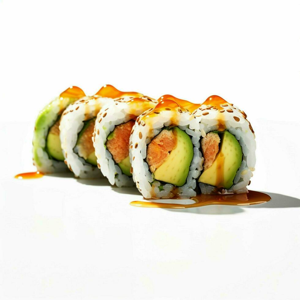 Avocado roll with transparent background photo