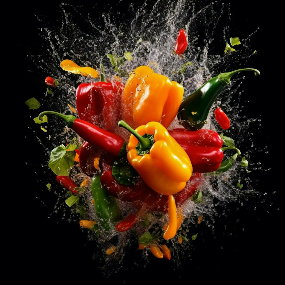Capture the excitement and energy of a peppers with photo