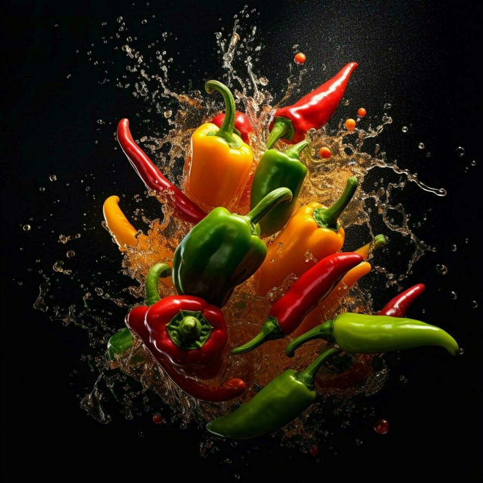 Capture the excitement and energy of a peppers with photo