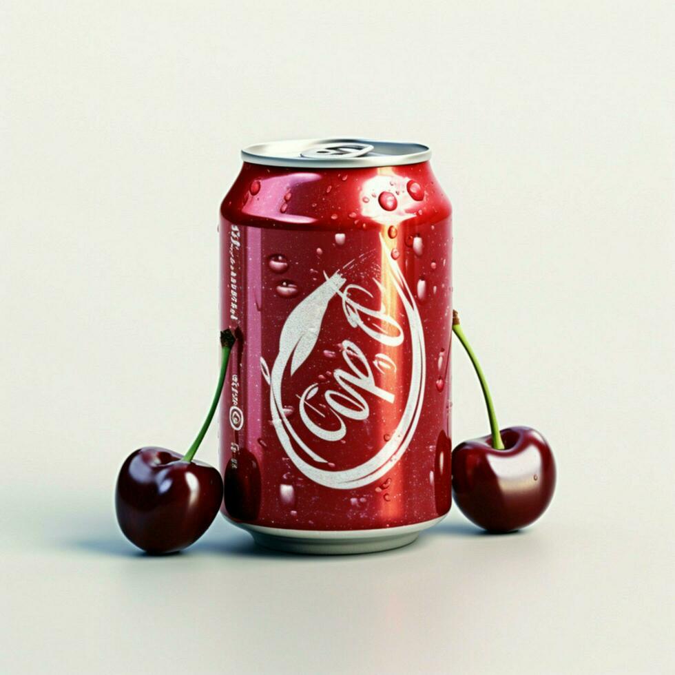 Coca-Cola Cherry with white background high quality photo